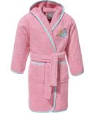 Erwin M ller Children's Pink Hooded Bathrobe 146/152 | Soft Strong Embroidered Elves Features Bags & Binding Belt - Buy Online on GoSupps.com
