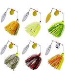Fishing Spinner Baits Kit - Multicolor Hard Spinner Lures for Pike Bass - 0.64oz - 6pcs Swimbaits Buzzbait Set - Buy Online on GoSupps.com