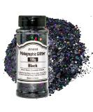 Jemesi Hologrographic Chunky Glitter black 100g chunky sequins glitter craft glitter for resin face nail body handicrafts slime festival party glitter powder for nails glitter - Buy Online on GoSupps.com
