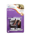 Dreambaby Adhesive Safety Latches - White - 4 Count | Childproof Cabinets & Drawers - Buy Online on GoSupps.com