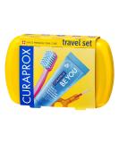 Curaprox Travel Set - Yellow Travel Toothbrush CS 5460 Be You Toothpaste & 2 Interdental Brushes for Complete Oral Care - Buy Online on GoSupps.com