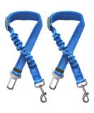 Xundefeng 2-Pack Adjustable Dog Car Seat Belt & Leash - Safety Clip for Dogs & Cats - Flexible Blue Design - Buy Online on GoSupps.com