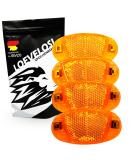 Spoking Reflectors for Bicycles - Extra Reinforced Steel Clips Orange Cat Eyes STVZO Certified - Perfect for Racing MTB Trekking & Children's Bikes - 4-Piece Set - Buy Online on GoSupps.com