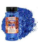 Aslanka Holographic Blue Chunky Glitter Sequins - Perfect for Body Art Festival Decorations & DIY Crafts - Buy Online on GoSupps.com