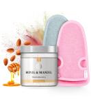 Lowell Body Peeling Set - 500g Hammam Scrub & Peeling Glove for Body & Face - Honey & Almond Exfoliation - Buy Online on GoSupps.com