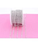 11 Yard 2.5mm Silver Crystal Rhinestone Close Chain Trim for Sewing Craft - Buy Online on GoSupps.com
