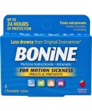 Bonine Motion Sickness Protection Chewable Tablets Raspberry - 8 ea (Pack of 2) | Fast Relief for Nausea | Non-Drowsy Formula - Buy Online on GoSupps.com