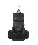 Premium Travel Hanging Toiletry Bag with Expandable Compartments - Jet Black - Buy Online on GoSupps.com