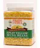 Pride Of India - Indian Split Yellow Mung Lentils - Protein & Fiber Rich Moong Dal, 1.5 Pound Jar 1.5 Pound (Pack of 1) - Buy Online on GoSupps.com