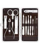Cater Manicure Nail Clippers Set - Professional 12Pcs Grooming Kit with Luxurious Travel Case - Buy Online on GoSupps.com