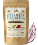 Relax Tea - Night Time Stress & Anxiety Relief Herbal Infusion 100g - Buy Online on GoSupps.com