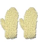 2 PACK 100% Natural Exfoliating Sisal Fiber Loofah Glove Mitt Mitten - Bath Sponge Scrubber Remove Dead Skin - Great for Skin Care in the Bath - Spa or Shower For Human or Pets - Buy Online on GoSupps.com