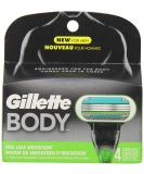 Gillette Body Men's Razor Blade Refills - 4 Count - Buy Online on GoSupps.com