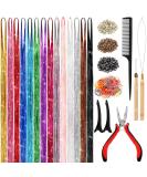 Hair Tinsel Kit (48 Inch,14 Colors, 3200 strands), Tinsel Hair Extensions with Tools, Heat Resistant Fairy Hair Tinsel Kit for Women Girls Hair Accessories - Buy Online on GoSupps.com