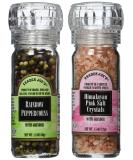Trader Joe's Gourmet Set with Grinder Tops: Rainbow Peppercorns/Pink Himalayan Salt Crystals - Buy Online on GoSupps.com