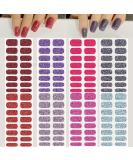 8 Sheets 128 Pieces Full Cover Nail Art Stickers - Self-Adhesive Solid Color Strips for Women | Real Nail Polish Decal Strips - International Shipping Available - Buy Online on GoSupps.com