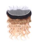 14 Inch Ombre Brazilian Body Wave Lace Frontal Closure | 100% Virgin Remy Human Hair | Pre Plucked with Baby Hair - Buy Online on GoSupps.com
