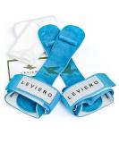 LEVIERO Gymnastics Grips for Girls - Narrow Nippers Soft Leather Dowel Hand Grips with Velcro Wrist Straps and Adjustable Finger Holes  for All Ages  Pink  Aqua and White 0 Aqua - Buy Online on GoSupps.com