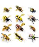 YAZHIDA Fly Fishing Bee Fly Set Fly Assortment - Wild Bee Flight Series yellow - Buy Online on GoSupps.com