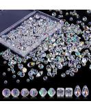 Crystal Beads, 600 Pcs Glass Beads, Assorted Crystal Beads for Jewelry Making, Rondelle Jewelry Beads with Container Box, Glass Beads Bulk for DIY Necklace Bracelet Earring(4/6/8mm, AB Color) - Buy Online on GoSupps.com