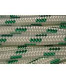 7/16 Inch Double Braid Polyester Rope - 100 ft - White/Green - Buy Online on GoSupps.com