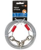 Petmate Heavy Duty Vinyl Tie-Out Cable - Clear Break Strength 1700 lbs - Silver 15 ft 15-feet - Buy Online on GoSupps.com