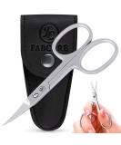 FABCARE curved nail scissors incl. pouch & e-book - innovative micro-serrations - for fingernails and toenails - sharp cuticle scissors professional - stainless steel manicure scissors - Buy Online on GoSupps.com