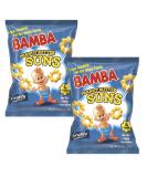Bamba Peanut Butter Suns Snacks - All Natural Corn Puffs (2 pack - 4oz Bags) - Buy Online on GoSupps.com