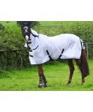 Turner Cool White Fly Rug for Horse/Pony/Shetland - Lightweight Full Neck Combo - 5'9" - Buy Online on GoSupps.com