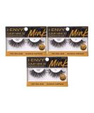 i-ENVY Luxury Mink Collection False Eyelashes 100% Real Mink Glamorous Eye Look Lashes Maximum Fluffiness 3D Multi-Curl Angle (3 Pack) - Buy Online on GoSupps.com