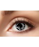 Eyecatcher Colored Contact Lenses - 12 Month Wear White & Black Perfect for Carnival Mardi Gras & Halloween Skeleton Looks - International Shipping Available - Buy Online on GoSupps.com