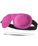 Smug Sleep Mask for Men & Women - 100% Darkening 3D Design Fits Extended Eyelashes Adjustable Velcro - Bright Pink - Buy Online on GoSupps.com