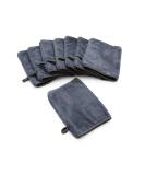 YSN Home Collection - Fluffy microfiber wash gloves washcloths 16x21cm - 8 pieces - grey - Buy Online on GoSupps.com