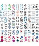 60pcs Fake Temporary Tattoo Sticker Set for Adults - Small Funny Body Art Designs for Arms, Fingers - Men and Women - Buy Online on GoSupps.com
