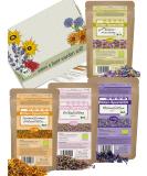 Direct & Friendly | Organic Flower Gift Set - 4 Colorful Edible Flowers for Tea Baking & Cooking Decoration - Buy Online on GoSupps.com