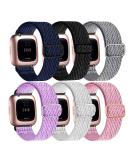 Stretchy Bands Compatible with Fitbit Versa 2 Bands for Women Men  Adjustable Elastic Replacement Wristband for Fitbit Versa 2 / Fitbit Versa / Fitbit Versa Lite / Fitbit Versa SE Black & Dark Blue & Gray & White & Pink &  - Buy Online on GoSupps.com