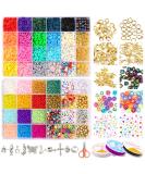8378pcs 3mm Glass Seed Beads Assorted Colors Bracelet Making Kit with Alphabet Bead, Smile Face, Evil Eye Charms - DIY Jewelry for Girls - Buy Online on GoSupps.com