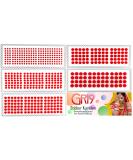 Bindi Indian Forehead Round Multicolor Bindi GRI9 (Red) for Women - Traditional Indian Jewelry - Buy Online on GoSupps.com