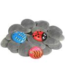 Simetufy 25 Pcs River Rocks for Painting  2-3 Painting Rocks  Flat & Smooth Rocks to Paint  Hand Picked Natural Stones for Painting  Cheap Crafts Rocks for Kids & Adults flat rocks 25pcs - Buy Online on GoSupps.com