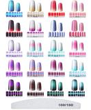 Glitter Gradient Nail Polish Sticker Full Wraps for Women - 20 Sheets | Self-Adhesive Nail Decals with File for Manicure Decorations - Buy Online on GoSupps.com