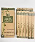 Zeek's Naturals Biodegradable Bamboo Charcoal Toothbrushes - Pack of 12 | Eco-Friendly & Numbered | Charcoal Infused Bristles - Buy Online on GoSupps.com