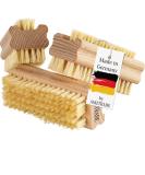 Feinholz nail brush wood (3 pcs.) With stable bristles hard and soft Brushes plastic -free Made in Germany Hand brush children vegetable brush root brush finger brush and hand washing brush - Buy Online on GoSupps.com