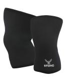 Stoic 7mm Thick Neoprene Knee Sleeves for Powerlifting - Professional Quality, Ultra Heavy Duty - Best for Squats, Weightlifting, Cross Training - Large Size, Black (Pair) - Buy Online on GoSupps.com