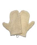 Natural Sisal Bath Spa Shower Scrubber Sponge Glove Mitt - Pack of 2 | Eco-Friendly, Anti-Aging, Renew Skin - Buy Online on GoSupps.com