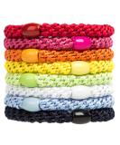 J.Carp 8pcs Mixed Color Hair Ties - No Damage Elastic Bands for Thick & Curly Hair - Perfect Ponytail Holders for Women & Girls - Buy Online on GoSupps.com