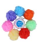 Colorful Small Bath Sponges - Pack of 8 | Kids Shower Mesh Pouf Body Scrubber - Buy Online on GoSupps.com