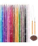 16 Colors Hair Tinsel Kit, 48 Inches 3300 Strands Tinsel Hair Extensions, Fairy Hair Tinsel for Christmas Halloween Cosplay Party, Highlights Sparkling Glitter Hair - Buy Online on GoSupps.com