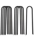 VASGOR 12x2 Trampoline Wind Stakes - Heavy Duty Black Powder Coated Steel Anchors for Camping Tent & Garden - 8 Pack - Buy Online on GoSupps.com
