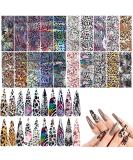 Leopard Nail Stickers: Starry Sky Animal Print Foils for Fingernails & Toenails - 20 Sheets - Buy Online on GoSupps.com