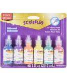 Scribbles 18536 Dimensional Fabric Paint Iridescent 6-Pack 1 oz - Vibrant Colors for Creative Projects - Buy Online on GoSupps.com
